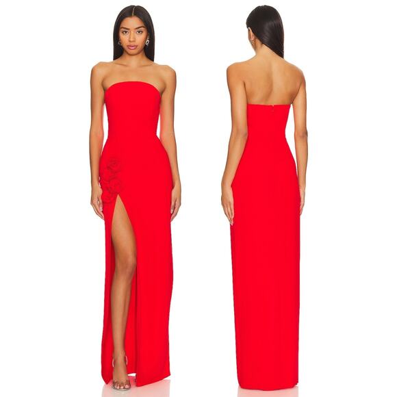 Amanda Uprichard Revolve Wolfe Gown Strapless Maxi Party Formal Gala Prom S - Picture 1 of 10